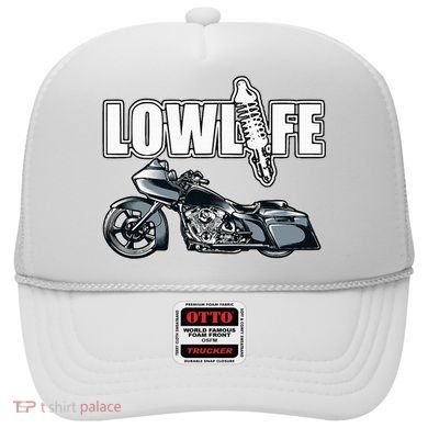 Lowlife Bagger Motorcycle . Chicano Vicla Lowrider Bikes Hat