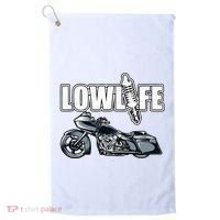 Lowlife Bagger Motorcycle . Chicano Vicla Lowrider Bikes Golf Towel thumb 0