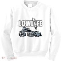 Lowlife Bagger Motorcycle . Chicano Vicla Lowrider Bikes Kids Sweatshirt thumb 0