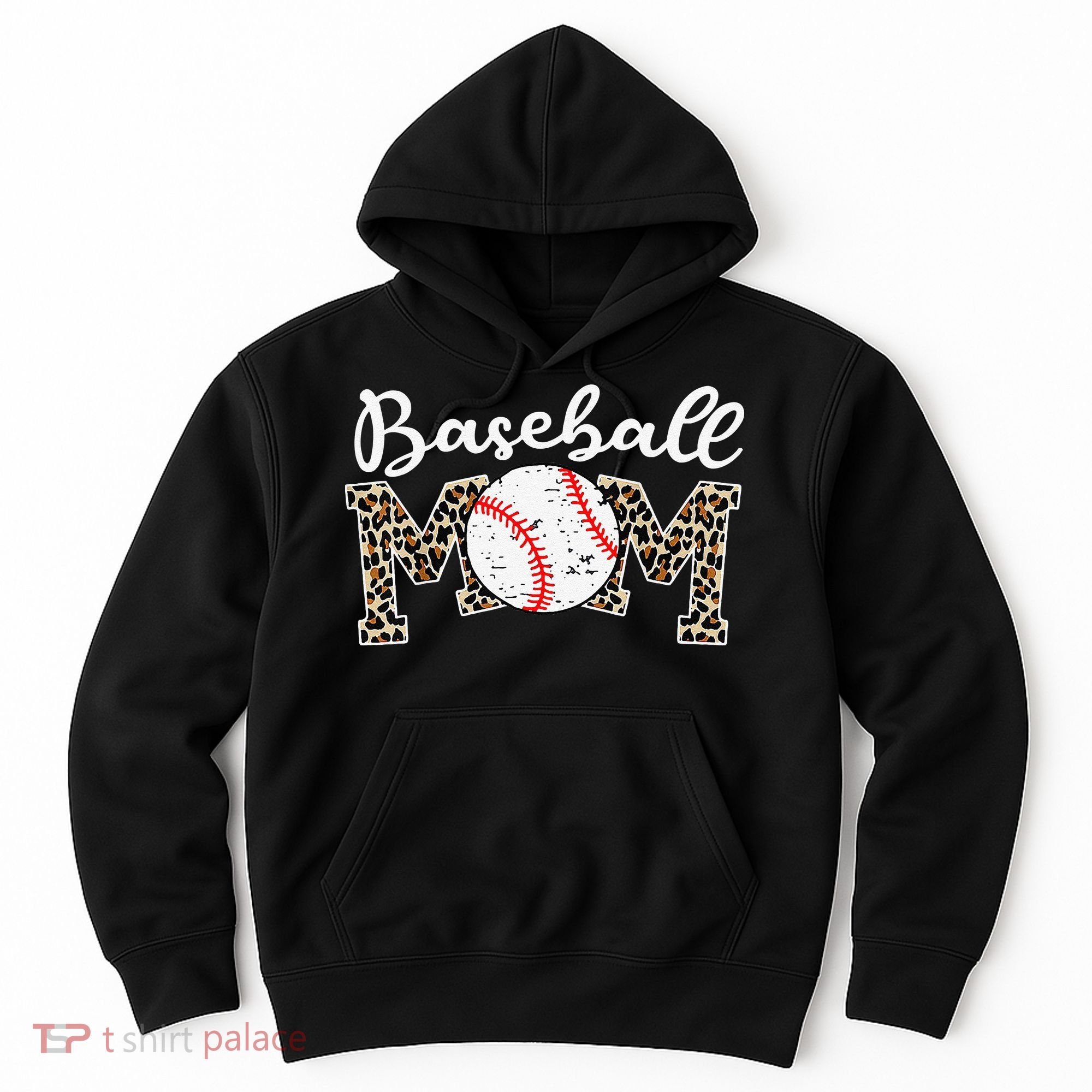Leopard Baseball Mom Life Game Day Mothers Day Hoodie