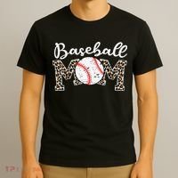 Leopard Baseball Mom Life Game Day Mothers Day T-Shirt thumb 3