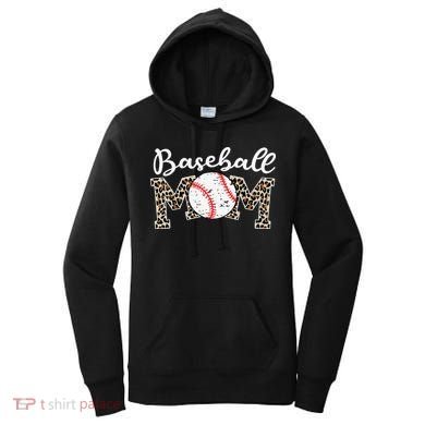 Leopard Baseball Mom Life Game Day Mothers Day Women's Hoodie