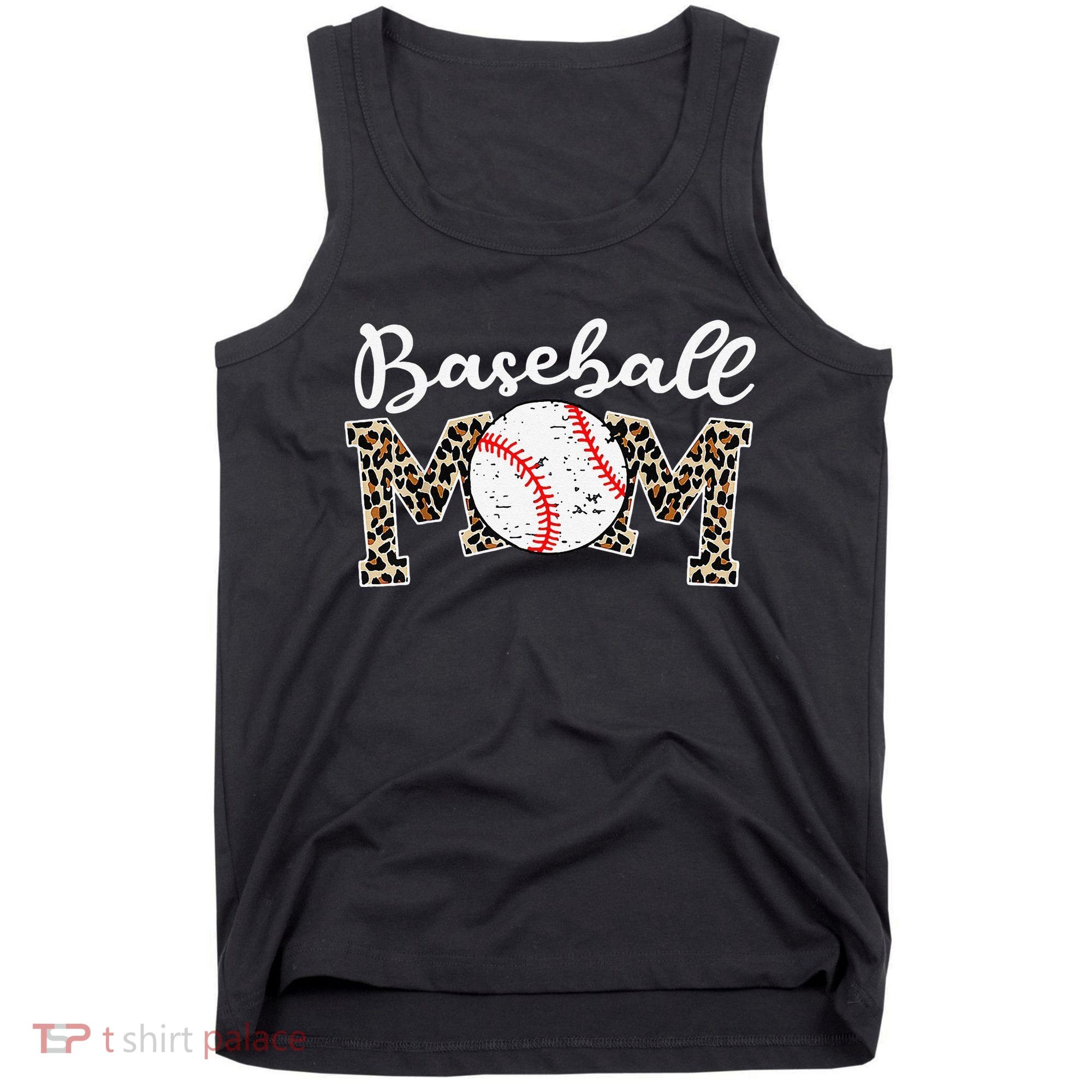 Leopard Baseball Mom Life Game Day Mothers Day Tank Top