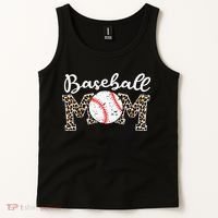 Leopard Baseball Mom Life Game Day Mothers Day Tank Top thumb 2