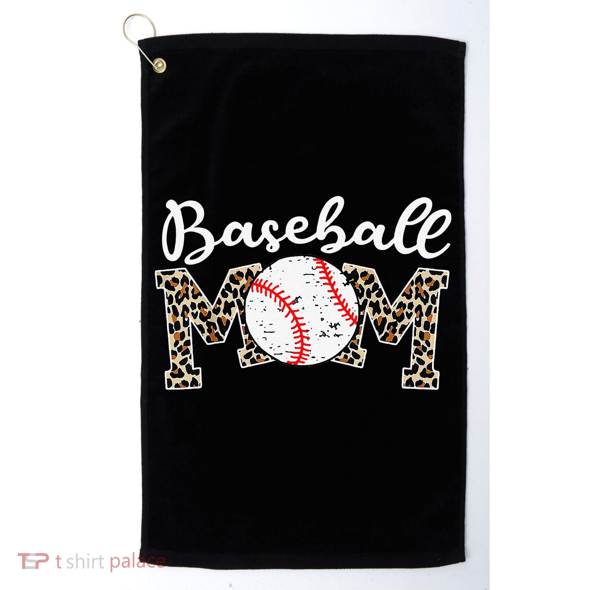 Leopard Baseball Mom Life Game Day Mothers Day Golf Towel