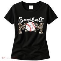Leopard Baseball Mom Life Game Day Mothers Day Women's T-Shirt thumb 0