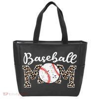 Leopard Baseball Mom Life Game Day Mothers Day Tote Bag thumb 0