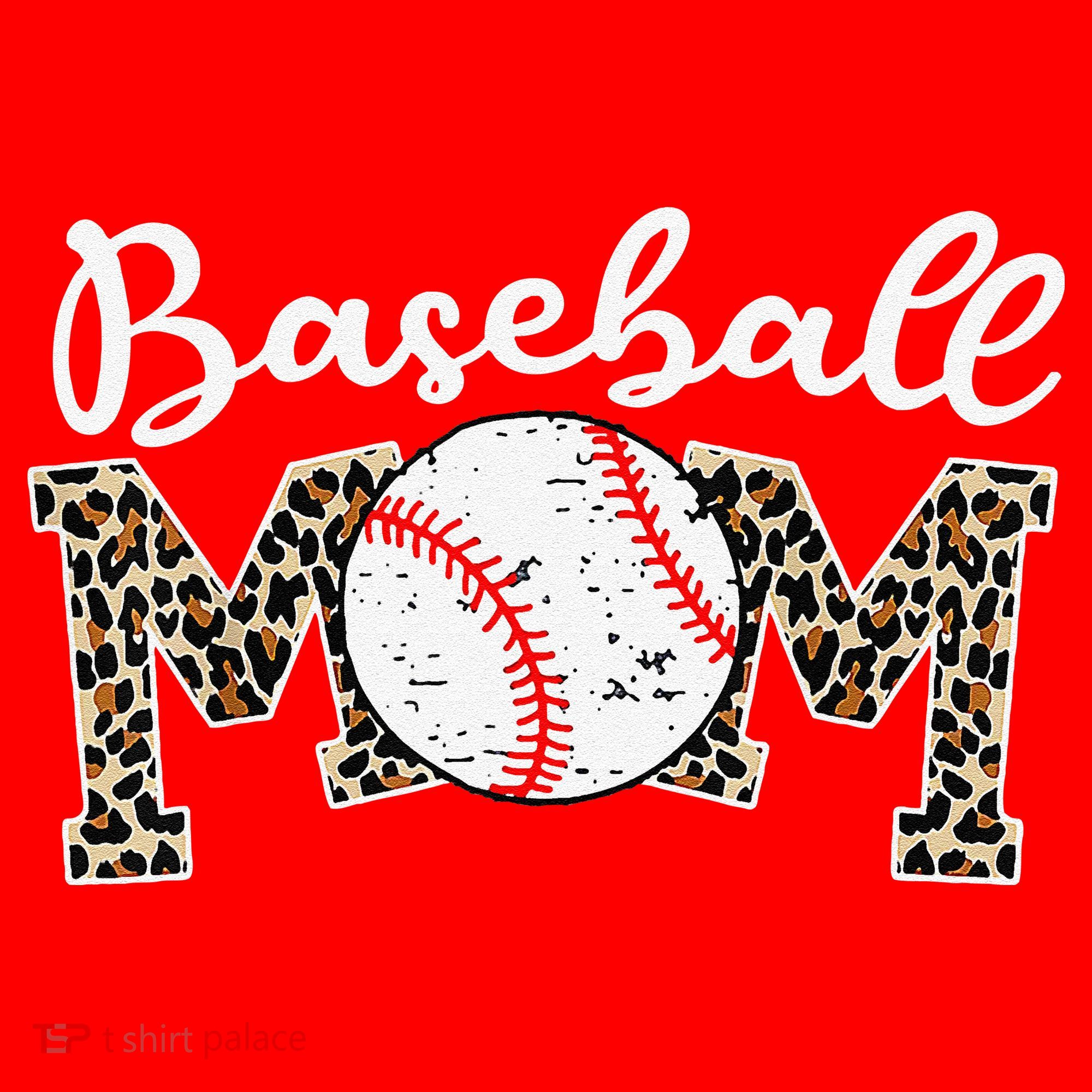 Leopard Baseball Mom Life Game Day Mothers Day Santa Hat