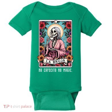 La Bruja No Cafecito No Magic Skeleton Baby Bodysuit
