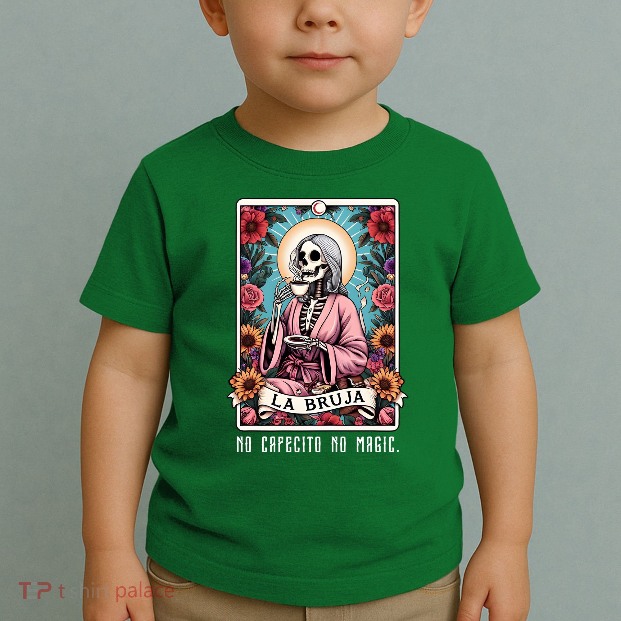 La Bruja No Cafecito No Magic Skeleton Toddler T-Shirt