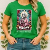 La Bruja No Cafecito No Magic Skeleton Women's T-Shirt thumb 2