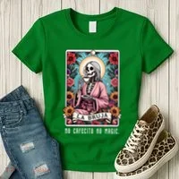 La Bruja No Cafecito No Magic Skeleton Women's T-Shirt thumb 3
