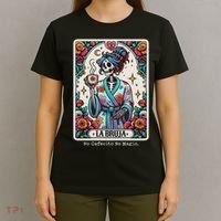 La Bruja No Cafecito No Magic Skeleton T-Shirt thumb 4
