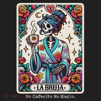 La Bruja No Cafecito No Magic Skeleton Hat thumb 2