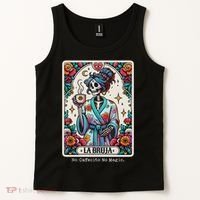 La Bruja No Cafecito No Magic Skeleton Tank Top thumb 2