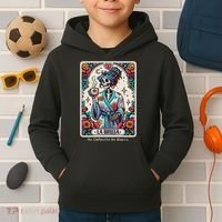 La Bruja No Cafecito No Magic Skeleton Kids Hoodie thumb 2