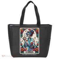 La Bruja No Cafecito No Magic Skeleton Tote Bag thumb 0