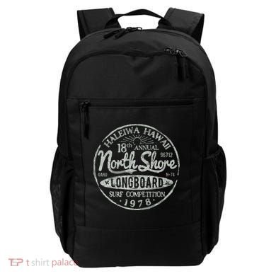 Long Board North Shore Surf Vintage Hawaii Beach Backpack