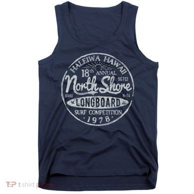 Long Board North Shore Surf Vintage Hawaii Beach Tank Top