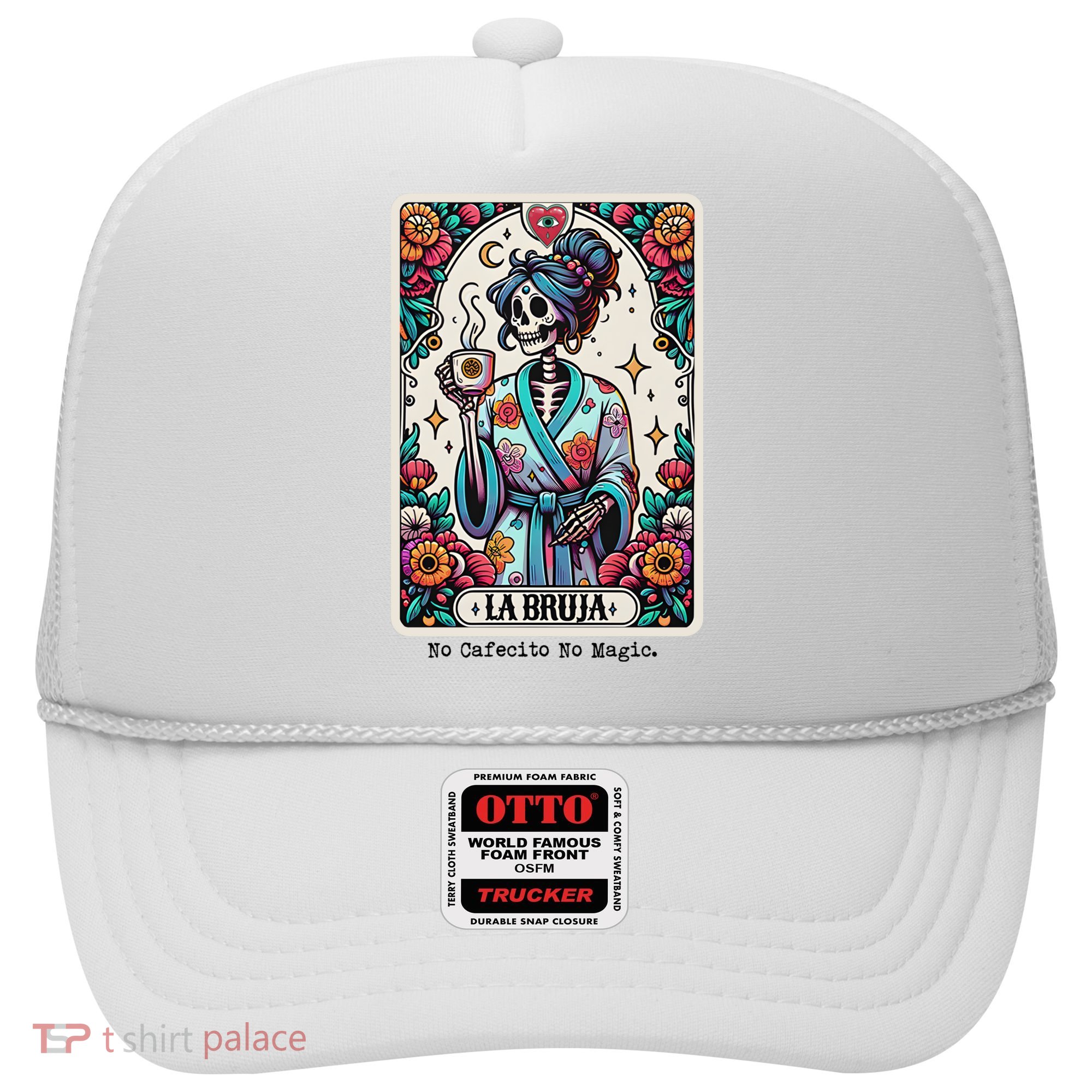 La Bruja No Cafecito No Magic Skeleton Women Hat