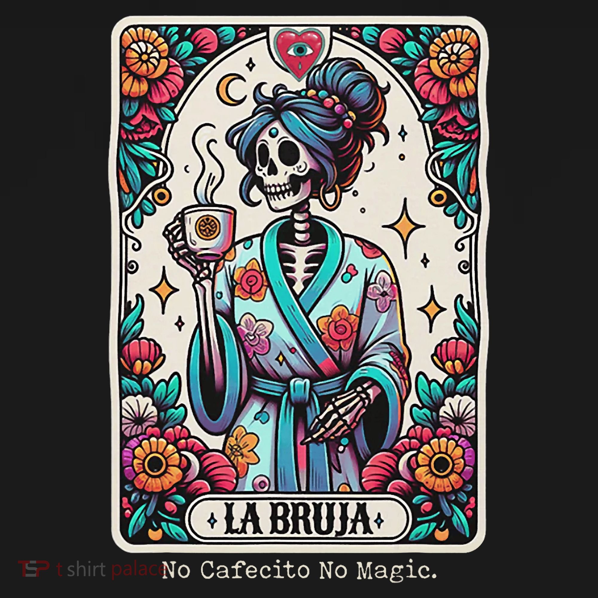 La Bruja No Cafecito No Magic Skeleton Toddler Hoodie