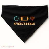 Low Battery No Wifi And Game Buffering My Worst Nightmare Gift USA-Made Doggie Bandana thumb 0