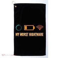 Low Battery No Wifi And Game Buffering My Worst Nightmare Gift Golf Towel thumb 0