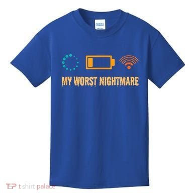 Low Battery No Wifi And Game Buffering My Worst Nightmare Gift Kids T-Shirt