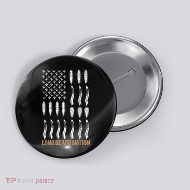 Long Beard Nation Turkey Hunting Button