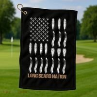 Long Beard Nation Turkey Hunting Golf Towel thumb 1