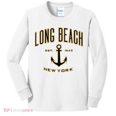 Long Beach New York Kids Long Sleeve Shirt