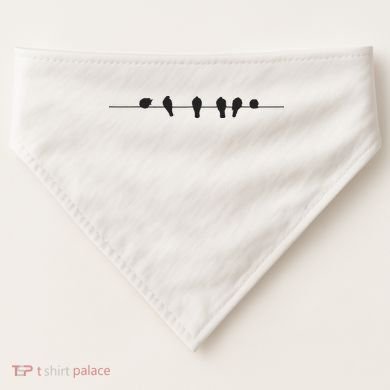 Little Birds On The Cable Wire USA-Made Doggie Bandana
