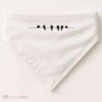 Little Birds On The Cable Wire USA-Made Doggie Bandana thumb 0