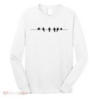 Little Birds On The Cable Wire Long Sleeve Shirt thumb 0