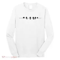 Little Birds On The Cable Wire Long Sleeve Shirt thumb 0