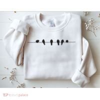 Little Birds On The Cable Wire Sweatshirt thumb 2