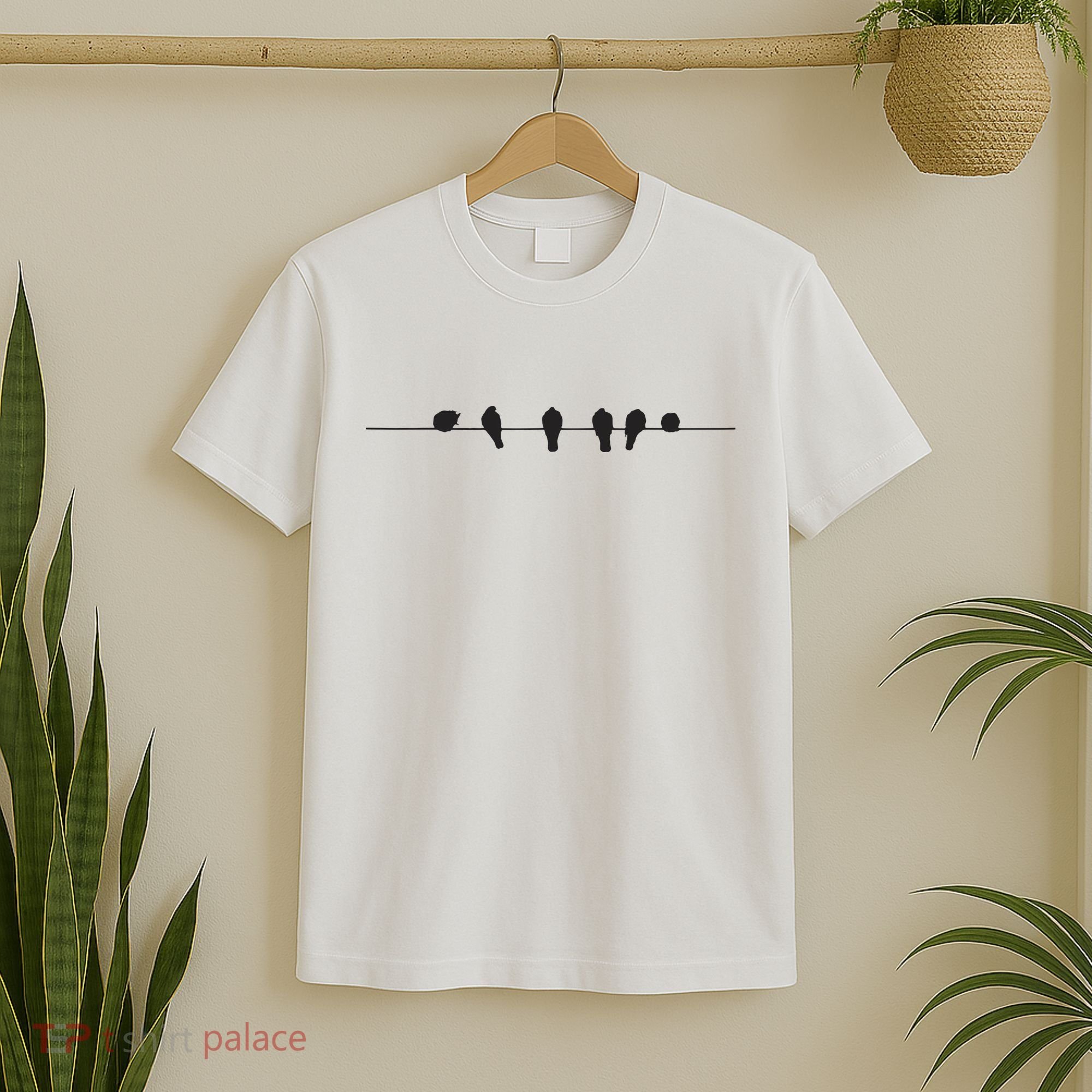 Little Birds On The Cable Wire T-Shirt