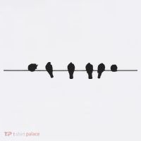 Little Birds On The Cable Wire Button thumb 1