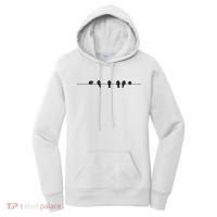 Little Birds On The Cable Wire Women's Hoodie thumb 0