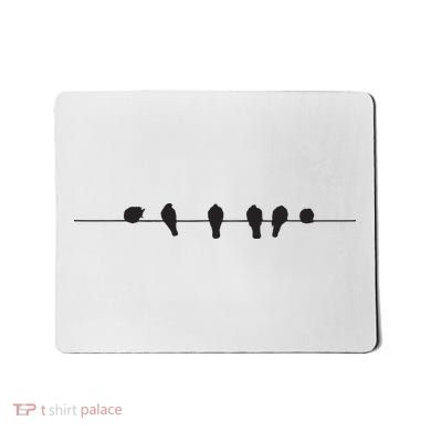 Little Birds On The Cable Wire Mousepad