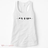 Little Birds On The Cable Wire Women's Tank Top thumb 0