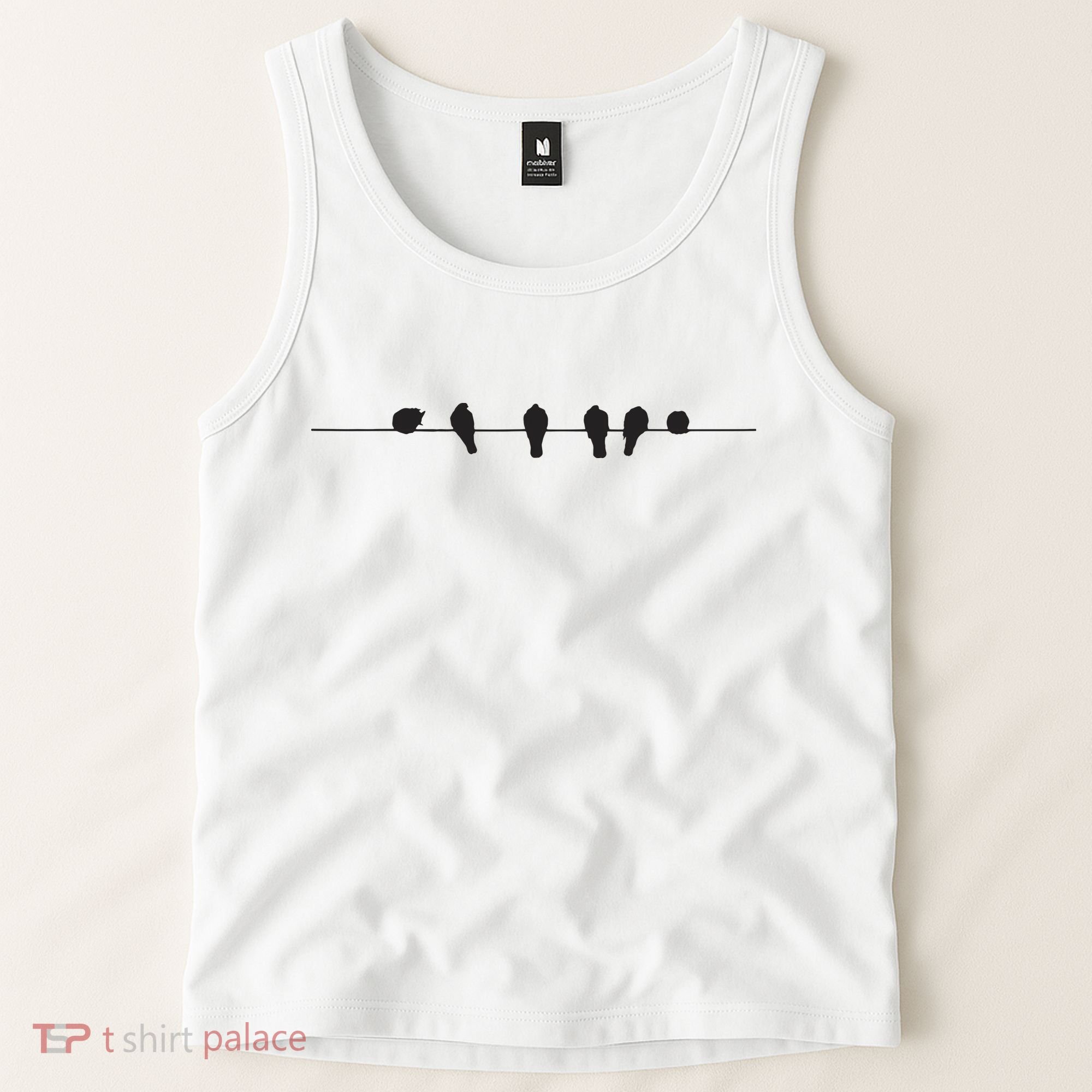 Little Birds On The Cable Wire Tank Top