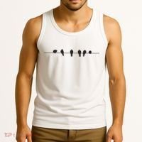 Little Birds On The Cable Wire Tank Top thumb 3