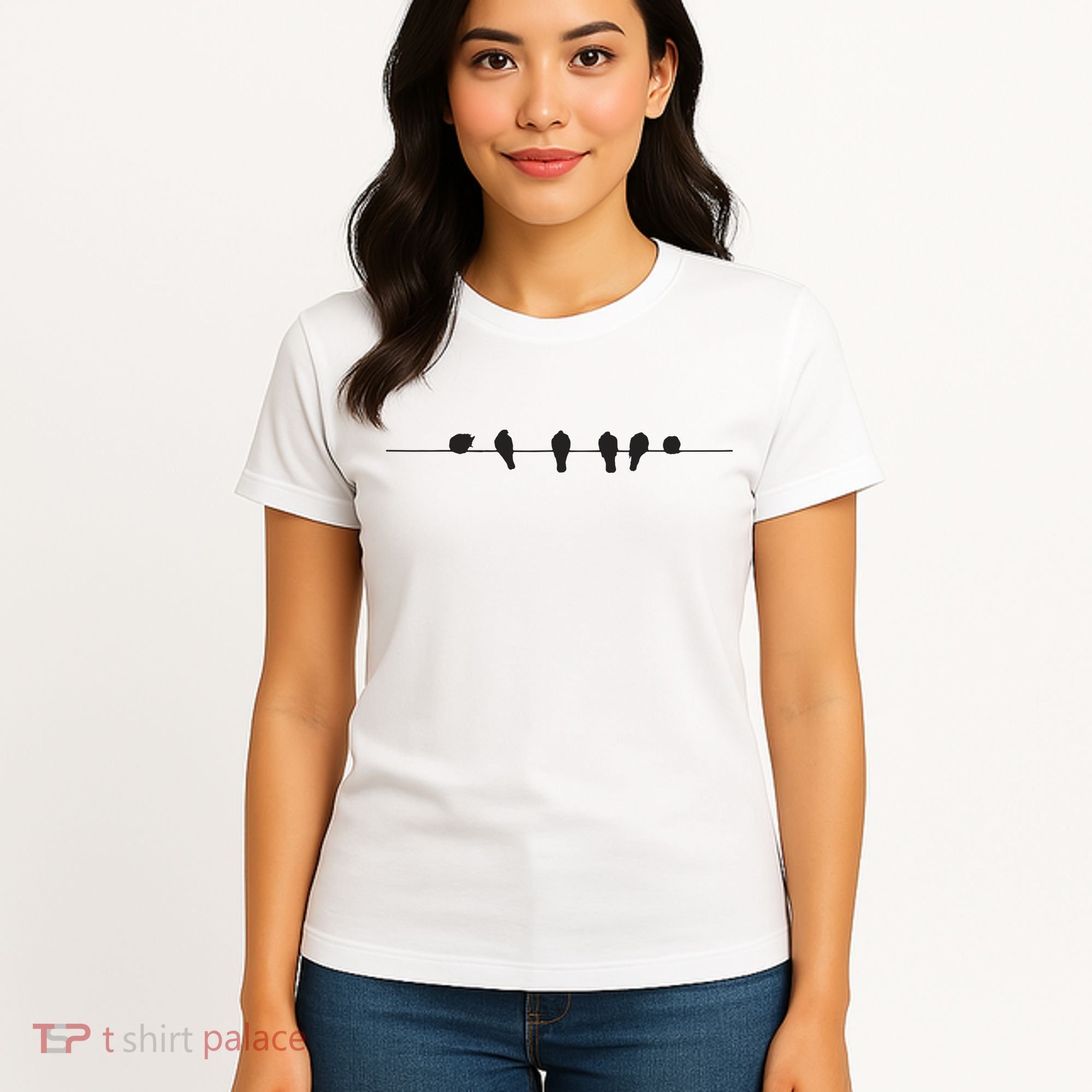 Little Birds On The Cable Wire Women's T-Shirt