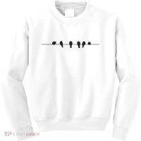 Little Birds On The Cable Wire Kids Sweatshirt thumb 0