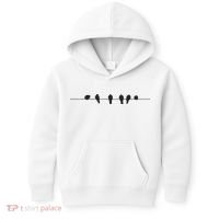 Little Birds On The Cable Wire Kids Hoodie thumb 0