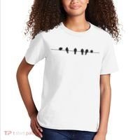 Little Birds On The Cable Wire Kids T-Shirt thumb 2