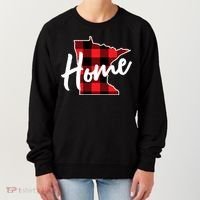 Lumberjack Buffalo Plaid Minnesota Home State Cute Gift Back Gift Women's Sweatshirt thumb 0