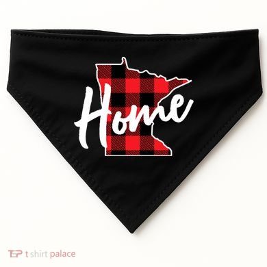Lumberjack Buffalo Plaid Minnesota Home State Cute Gift Back Gift USA-Made Doggie Bandana