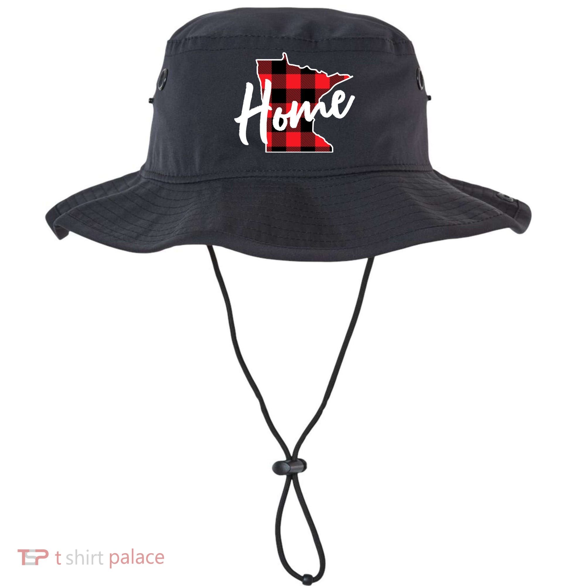 Lumberjack Buffalo Plaid Minnesota Home State Cute Gift Back Gift Bucket Hat